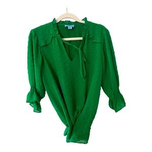 CeCe KELLY GREEN BLOUSE